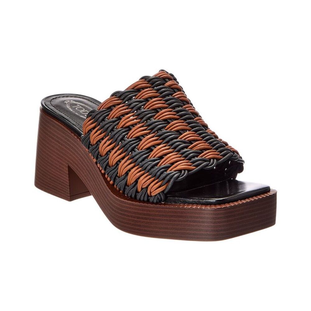 Tod's Leather Sandal, Brown
